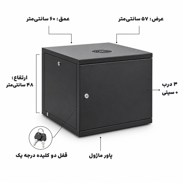 رک 9 یونیت درب شیشه ای