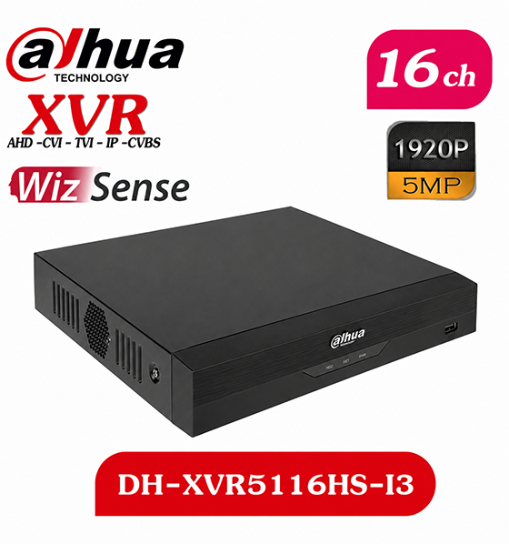 دستگاه 16 کانال XVR5116HS-I3 برند داهوا | WizSense