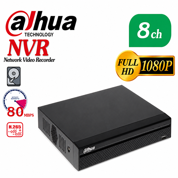 دستگاه NVR داهوا مدل NVR1108HS-S3 ظرفیت ۸ کاناله