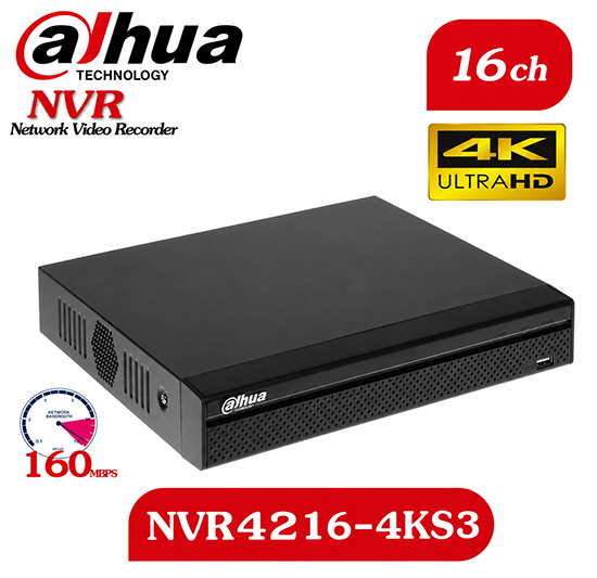 دستگاه 16 کانال DHI-NVR4216-4KS3 برند داهوا