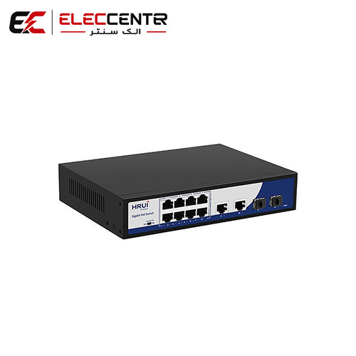 سوئیچ شبکه 8 پورت HRUI HR901-AFG-82N PoE-120